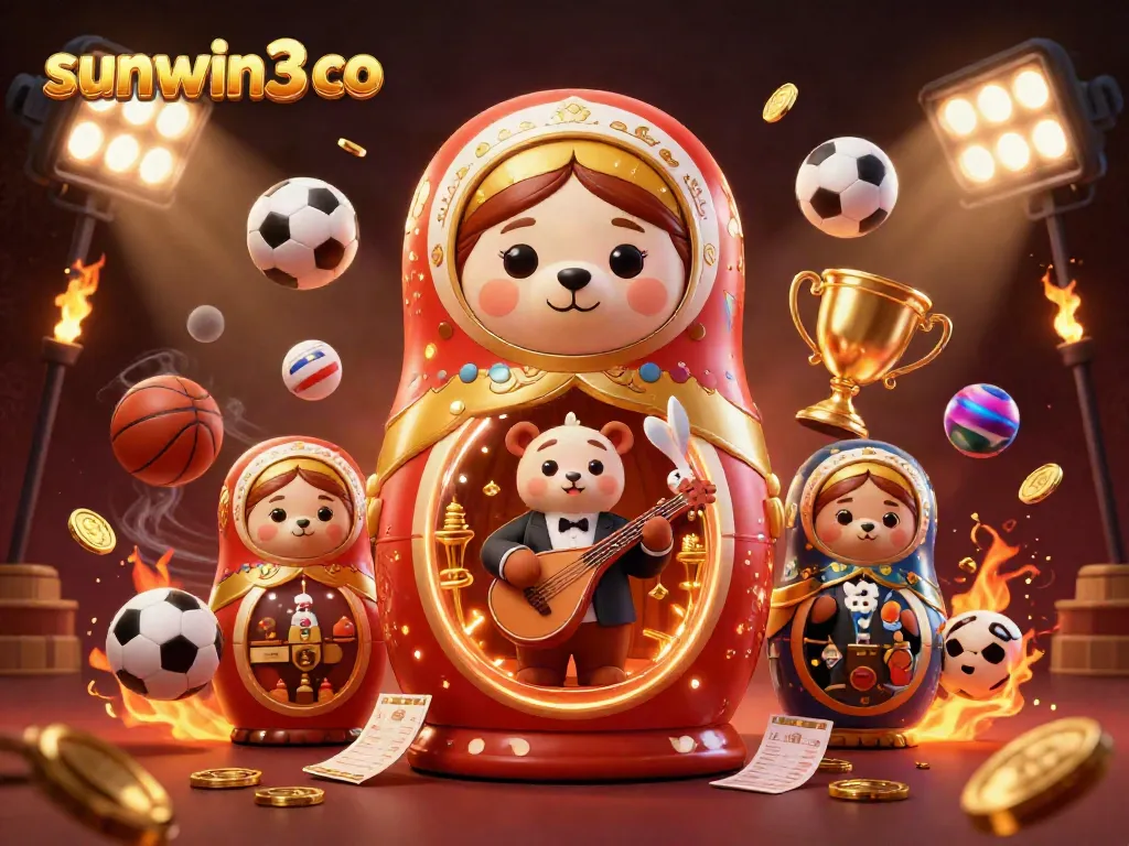 Experience thrilling betting action at sunwin3 co with dynamic casino-themed 3D illustration.