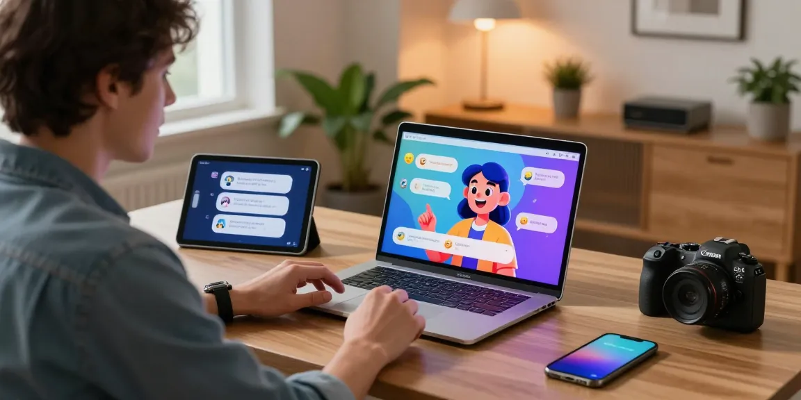 Engaging AI chat interaction with Crushon in a modern tech workspace.